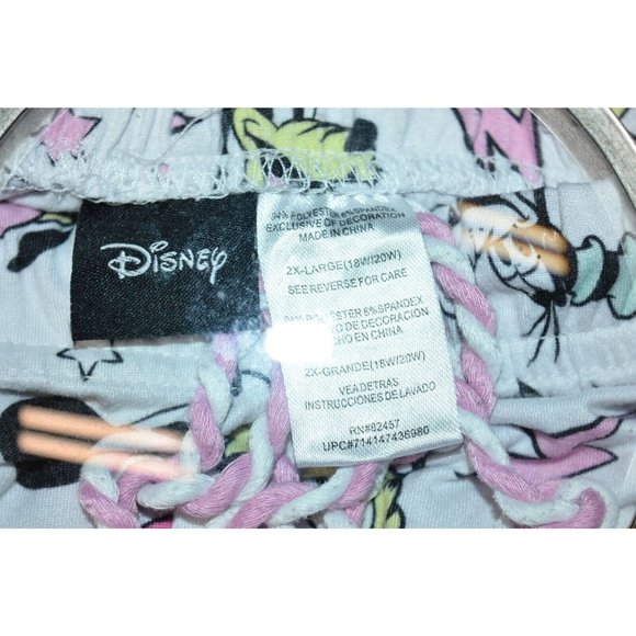 Disney Women's Mickey Minnie Mouse Pajama Lounge Pants  2X  18 20 Donald Daisy - Picture 6 of 7